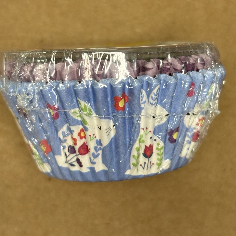 Easter‎ Cupcake Liners Muffin Bunny Rabbit Fairy Baking Woodland Folksy Whimsy